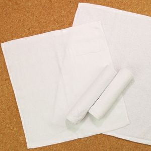 業務用タオル　おしぼり　白格子