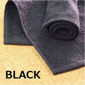 業務用タオル　黒おしぼり　イメージ